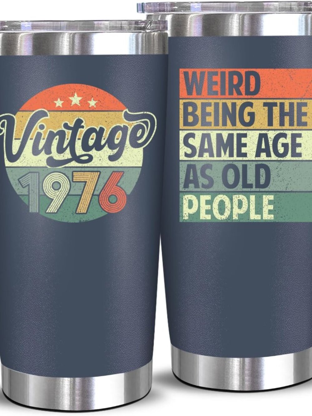 NewEleven 20 Oz Tumbler Navy Vintage 1976 50th Birthday Gifts For Men Women